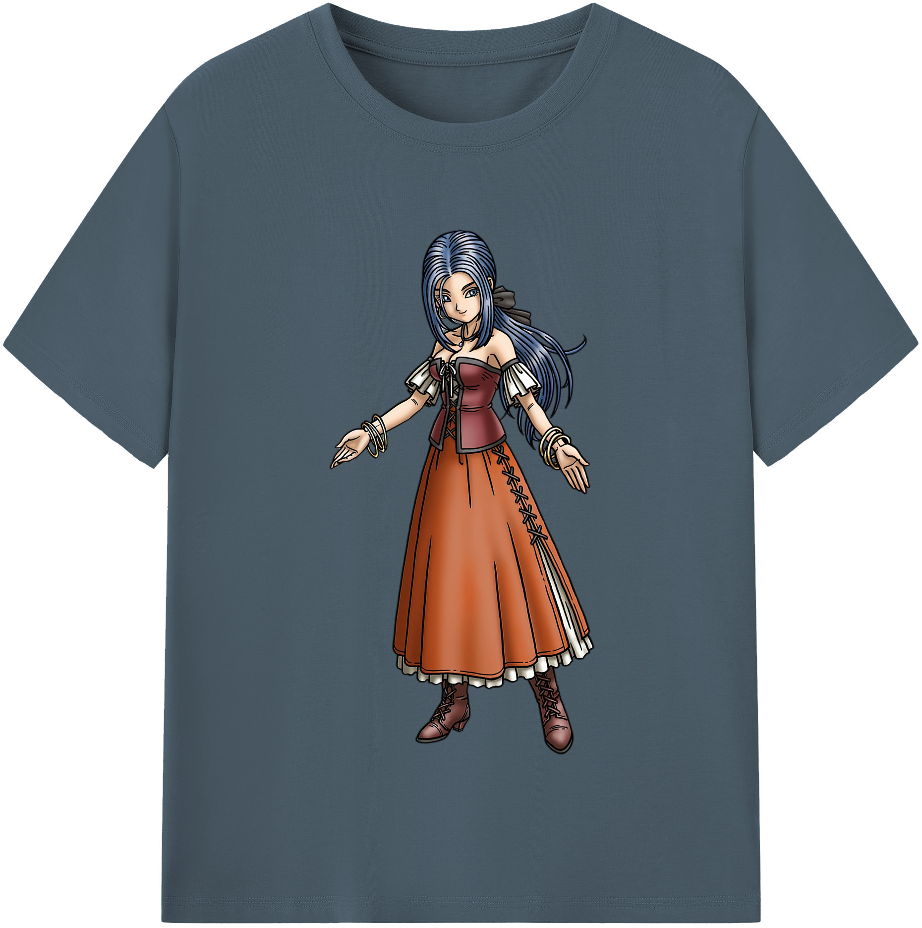 （画像用） ドラゴンクエスト Doragon Kuesuto Dragon Quest 綿100％半袖Tシャツ（フロントプリント）